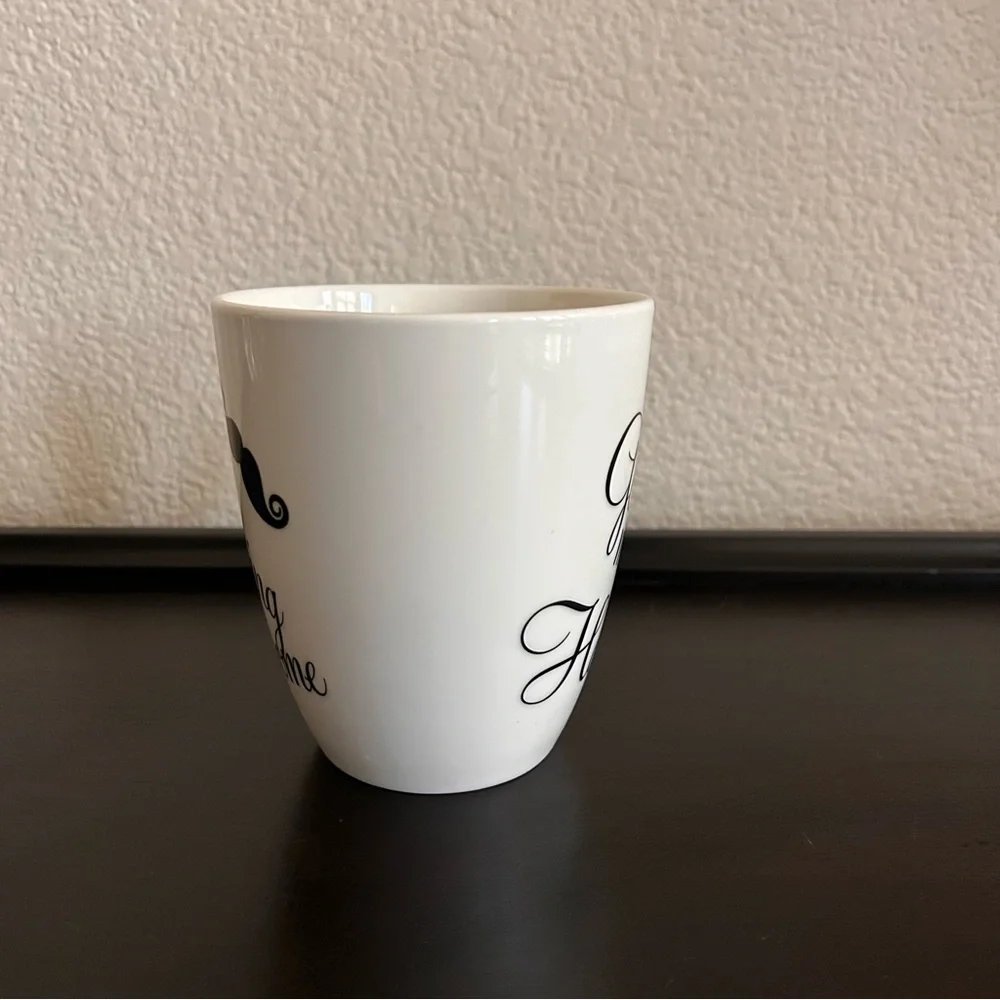 Pfaltzgraff “Good Morning Handsome” Mug Mustache Coffee Cup White Ceramic